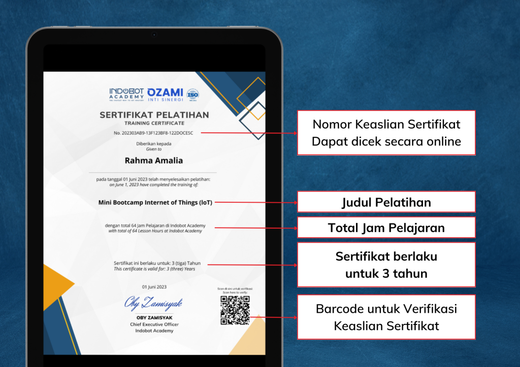 Contoh Sertifikat Pelatihan